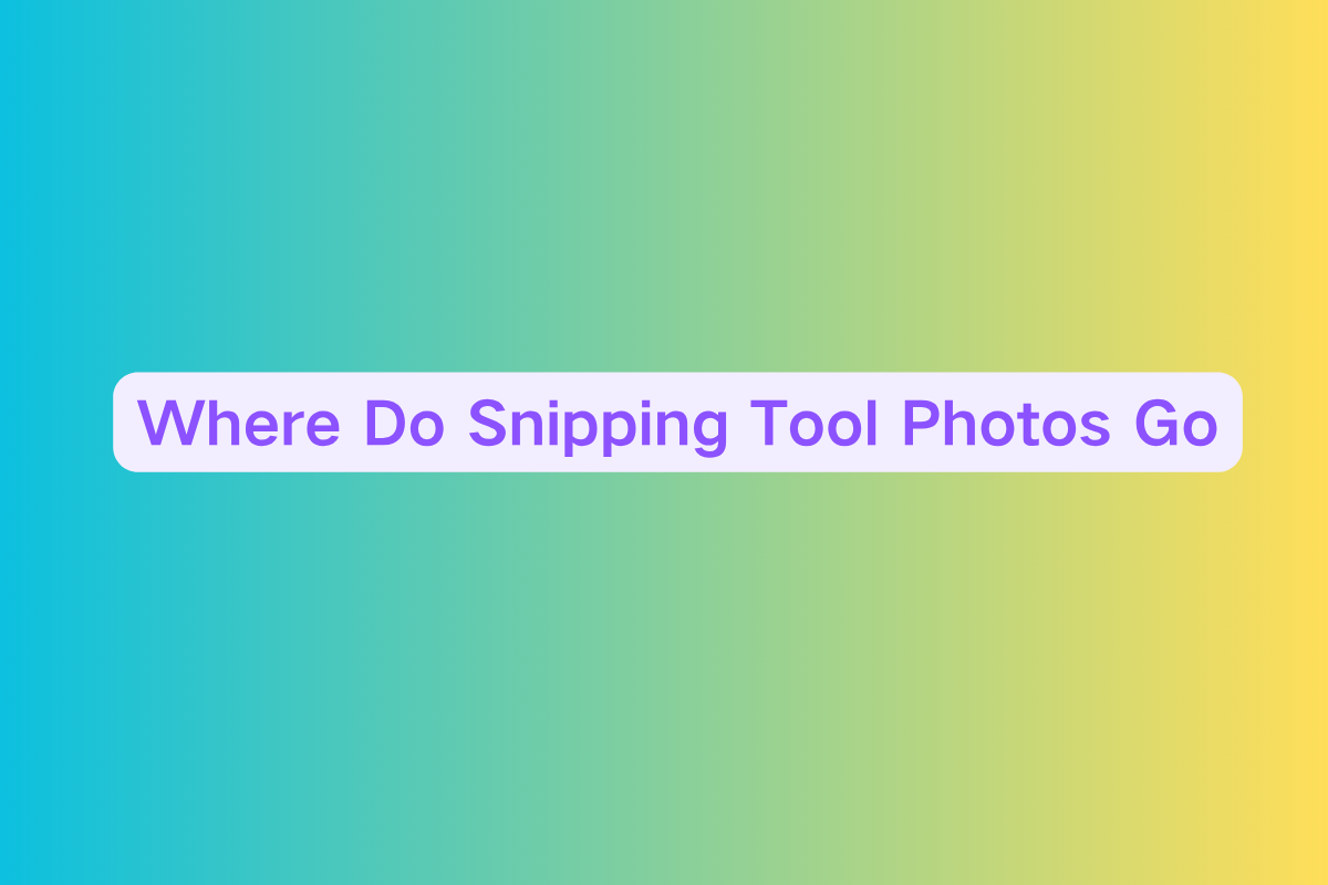 Where Do Snipping Tool Photos Go: Complete Guide